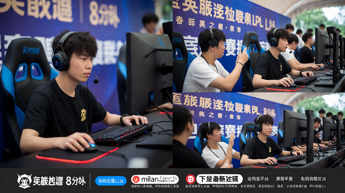 英雄联盟职业联赛LPL比赛现场，选手专注操作
